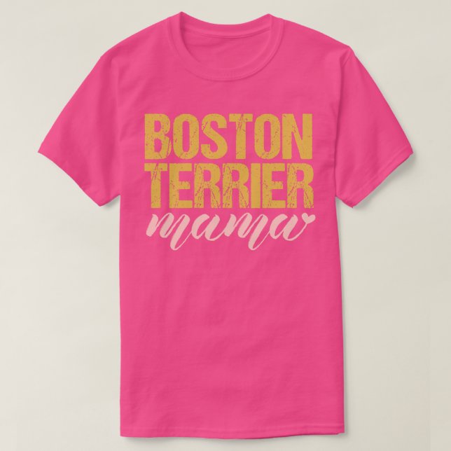 Camiseta Boston Terrier Mama (Frente do Design)