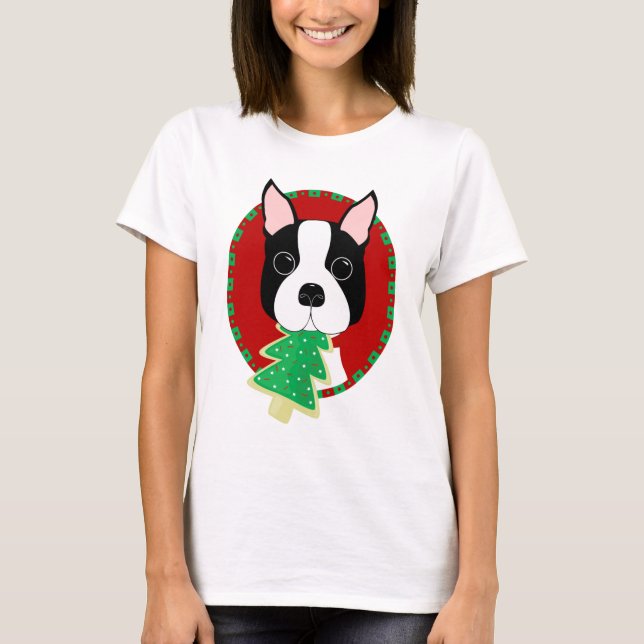 Camiseta Boston Terrier Natal (Frente)