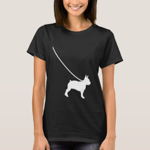 Camiseta Boston Terrier on a Leash Dog Bostie Mãe Pai Pet C