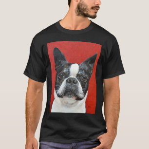 Camiseta Boston Terrier Painting In Acrylices Por Jimmie Ba