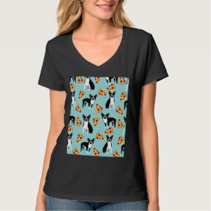 Camiseta Boston Terrier Pizza fatias Comida de lixo Cachorr