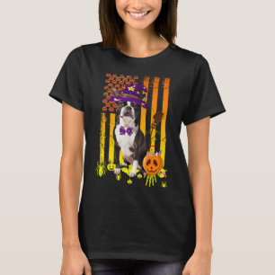 Camiseta Boston Terrier Pumpkin - Cão das Bruxas Americano