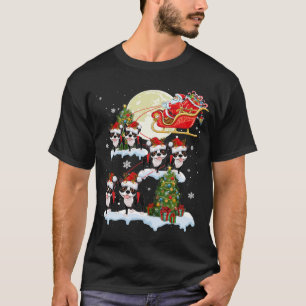Camiseta Boston Terrier Reindeer Papais noeis de Natal Anda