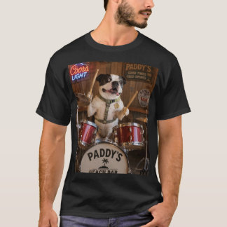 Camiseta Boston Terrier tocando tambor
