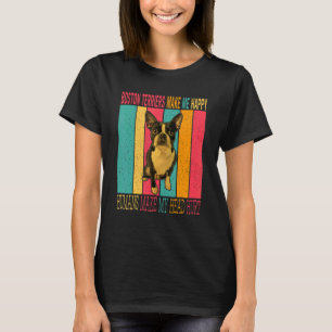 Camiseta Boston Terriers Antigos Deixam Humanos Felizes Faz