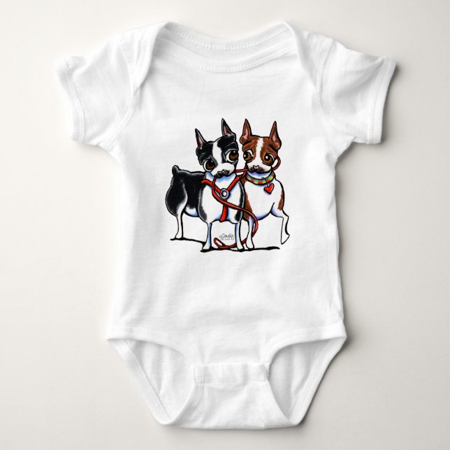 Camiseta Boston Terriers Leash (Frente)