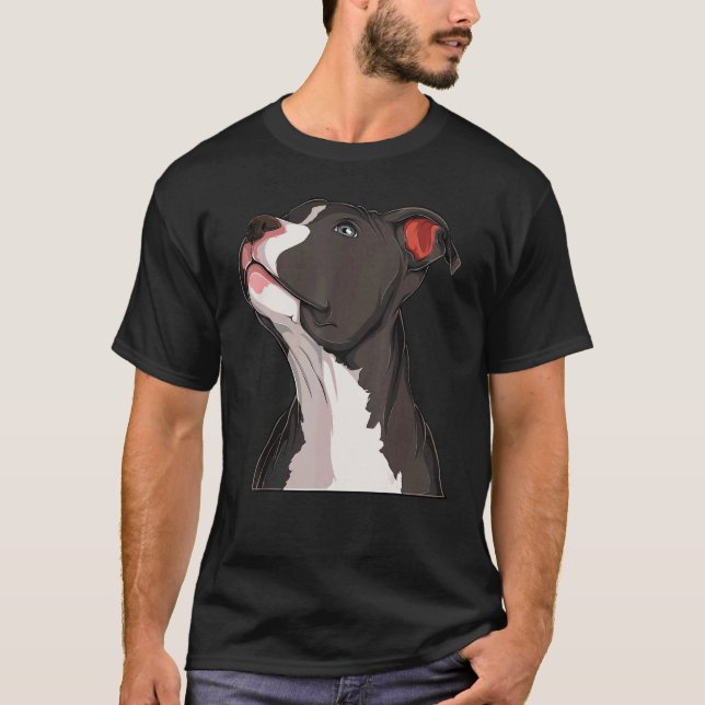 Camiseta Bota-Pit Americana Pitbull Terrier Cão Cachorro Ca (Frente)