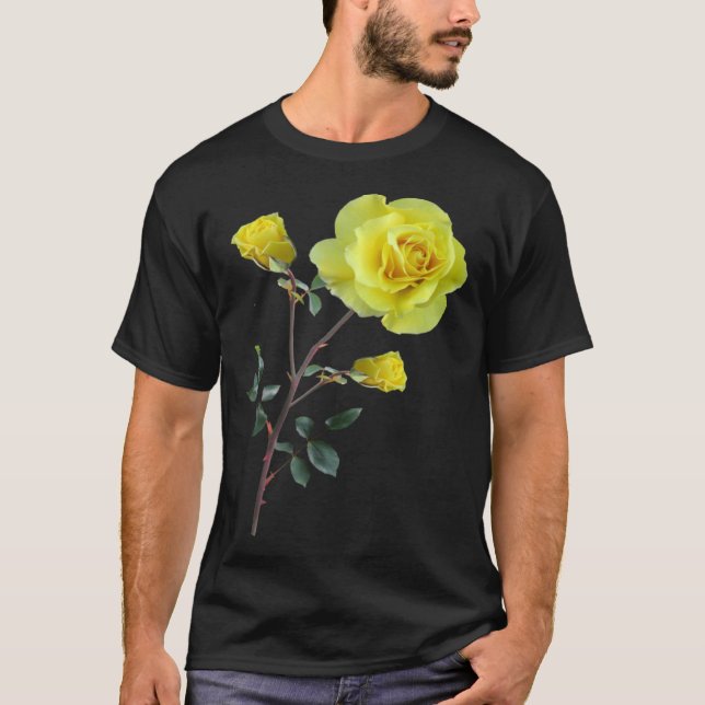 Camiseta Botânica Amarela para Mulheres (Frente)