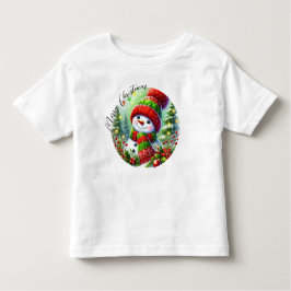 Camiseta Botânica de Aquarela de Natal Elegante