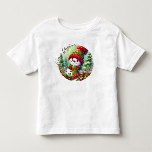 Camiseta Botânica de Aquarela de Natal Elegante