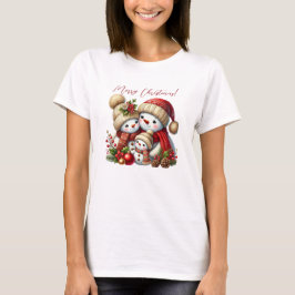 Camiseta Botânica de Aquarela de Natal Elegante