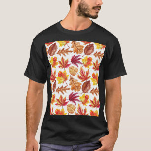 Camiseta Botânica de outono de aquarela, composição sem cos