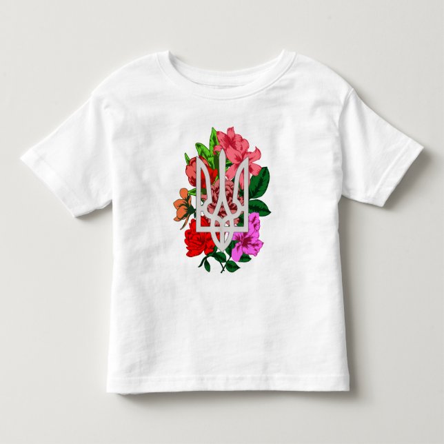 Camiseta Botânica e ucraniana Trident Trizub (Frente)