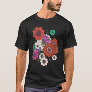 Camiseta Botânica Flor Flora Jardim Flor Silvestre Vintage