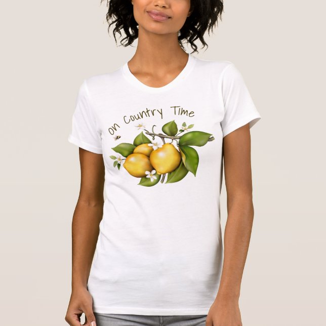 Camiseta Botânica Floral de Limão (Frente)