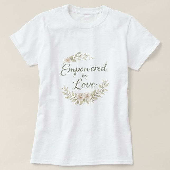 Camiseta Botanical accents love quotes AI art  (Frente do Design)