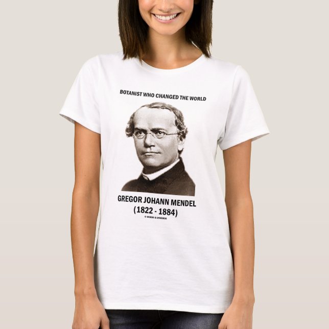 Camiseta Botânico que mudou o mundo Gregor Mendel (Frente)