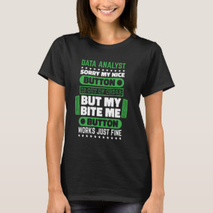 Camiseta Botão Bite do Works Data Analyst and Data Analysis