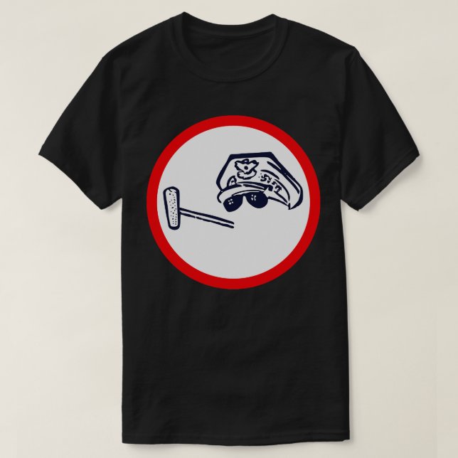 Camiseta Botão de campanha General Douglas MacArthur Vintag (Frente do Design)