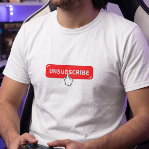 Camiseta Botão de Cancelar Inscrição com Humor de Introvert