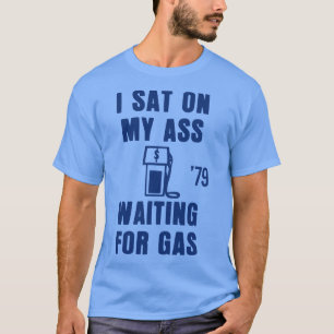 Camiseta Botão de crise energética de escassez de gás na dé