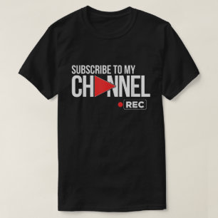 Camiseta Botão de Inscrever-se no Meu Canal
