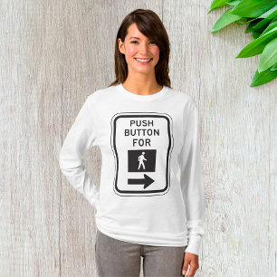 Camiseta Botão De Pressão Para Sinal De Cruzamento De Pedes
