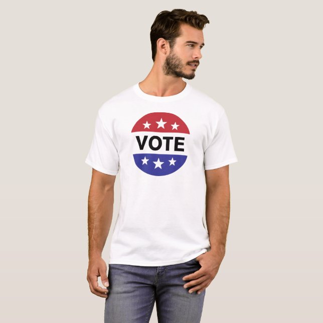 Camiseta Botão de Voto 6 Estrelas (Frente Completa)