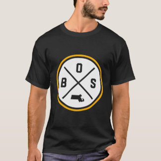 Camiseta Botão do Círculo de Boston Amarelo