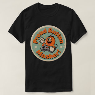 Camiseta Botão Masher Divertido Vintage Orgulhoso Design Re