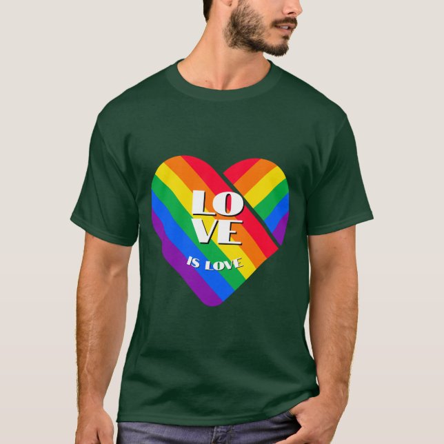 Camiseta Botão Oral do Orgulho Arco-Íris (Frente)