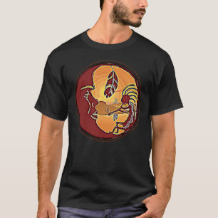 Camiseta Botão Paisagem - Lua Kokopelli Feather 1