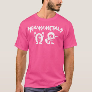 Camiseta Botão Químico de Metais Pesados das Mulheres Eleme