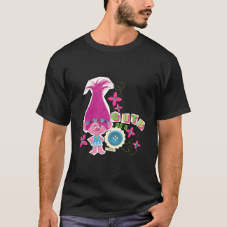 Camiseta Botão troll Poppy Como Um