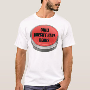 Camiseta Botão Vermelho - Chili não tem feijão