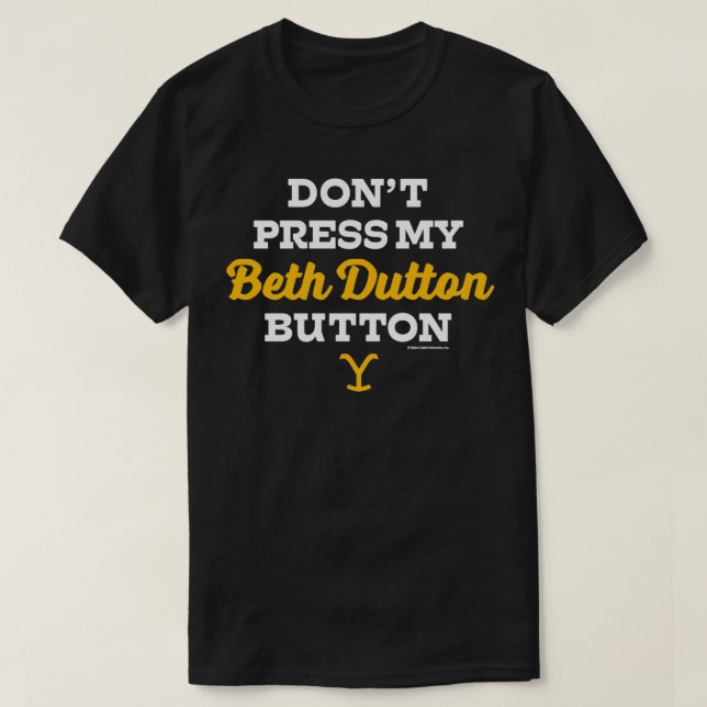 Camiseta Botão Yellowstone Beth Dutton (Frente do Design)