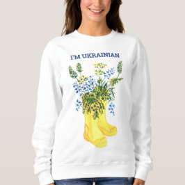 Camiseta Botas amarelas com flores azuis Ucrânia