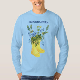 Camiseta Botas amarelas com flores azuis Ucrânia Sweatshirt