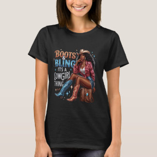 Camiseta Botas & Brilho é uma Coisa de Cowgirl Melanin Rode