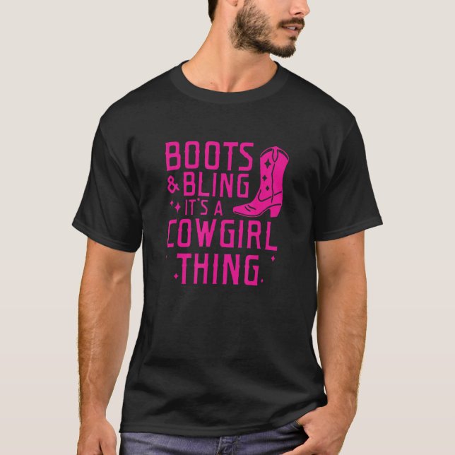 Camiseta Botas & Brilho É Uma Coisa de Vaqueira (Frente)