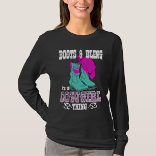 Camiseta Botas Brilho É Uma Coisa de Vaqueira Vida Country