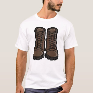 Camiseta Botas Clássicas de Caminhada Retrô