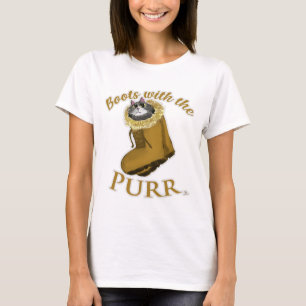 Camiseta Botas Com Design De Arte De Gatinho Divertido