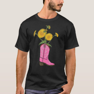 Camiseta Botas Country Western Cowgirl Meninas Juventude Cr