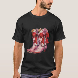 Camiseta Botas Cowgirl Coquete do Dia dos Namorados Howdy p