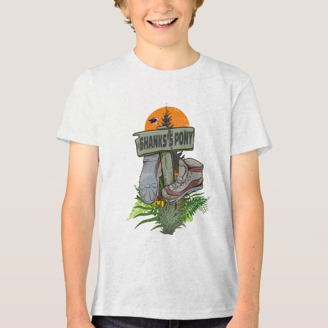 Camiseta Botas de caminhada de pônei de Shanks (Frente)