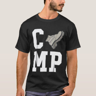 Camiseta Botas de caminhada no acampamento Camping