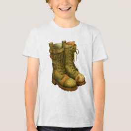 Camiseta Botas de Combate Florais – Estilo Vintage Cottagec