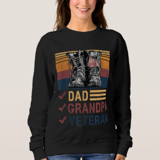 Camiseta Botas de Combate Retro Bandeira dos EUA Dad Vovô V