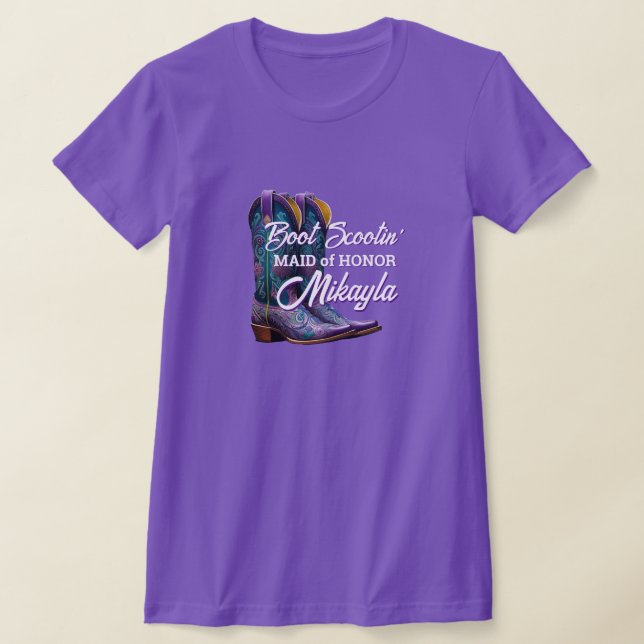 Camiseta Botas de Cowboy Elegantes para Damas de Honra (Postura )